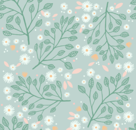 THE DUCK - Flower Field - Mint